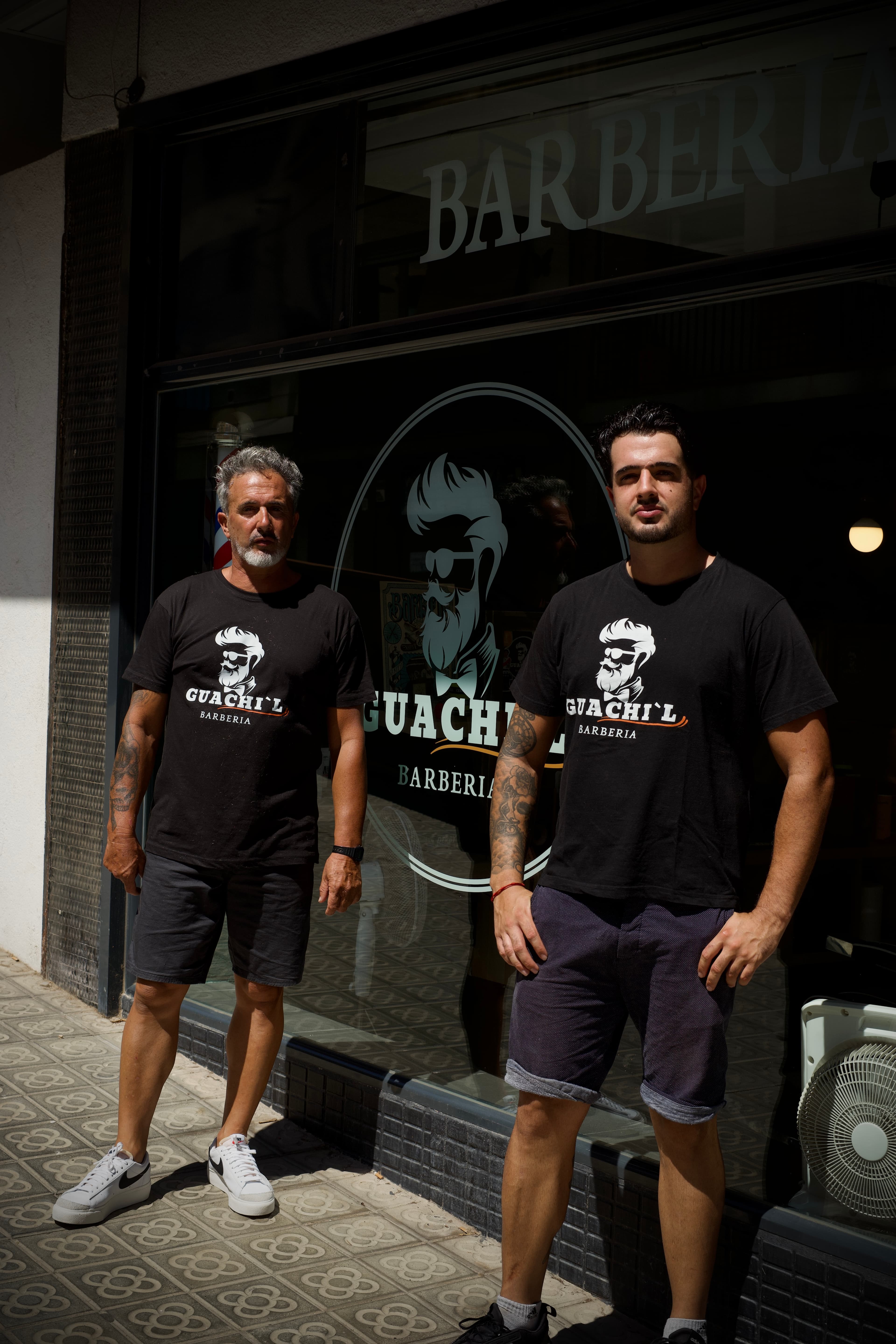 Steven y Marcelo en Guachi'l Barbería